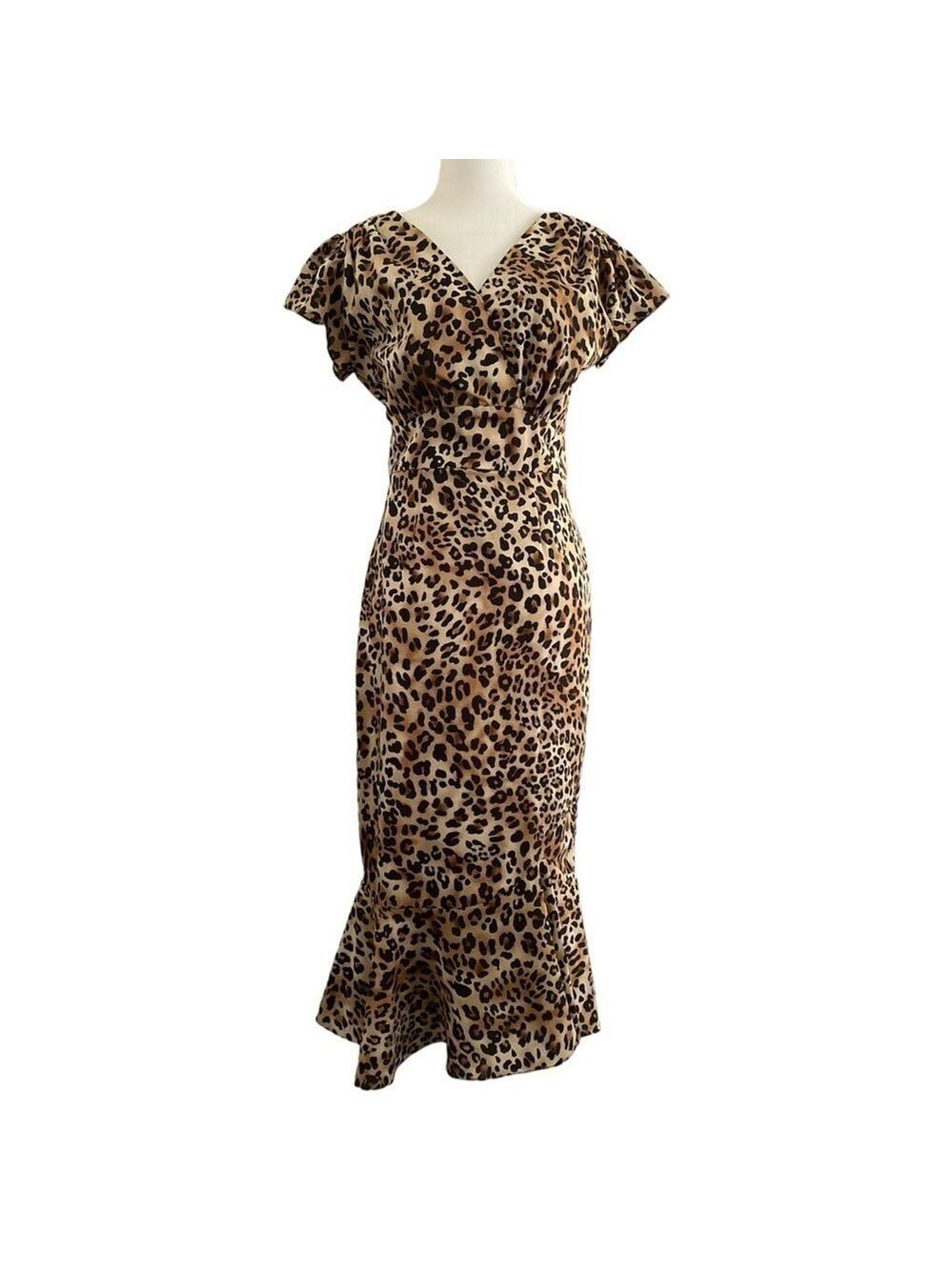 Y2K vintage Stop Staring! Alicia Estrada collab Pinup cheetah dress